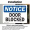 Signmission Door Blocked, 14 in W x Rectangle, Vinyl Decal OS-2PACK-NS-D-1014-L-15499 - alternate 5